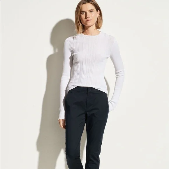 VINCE variegated rib knit long sleeve top NWT - Picture 1 of 14